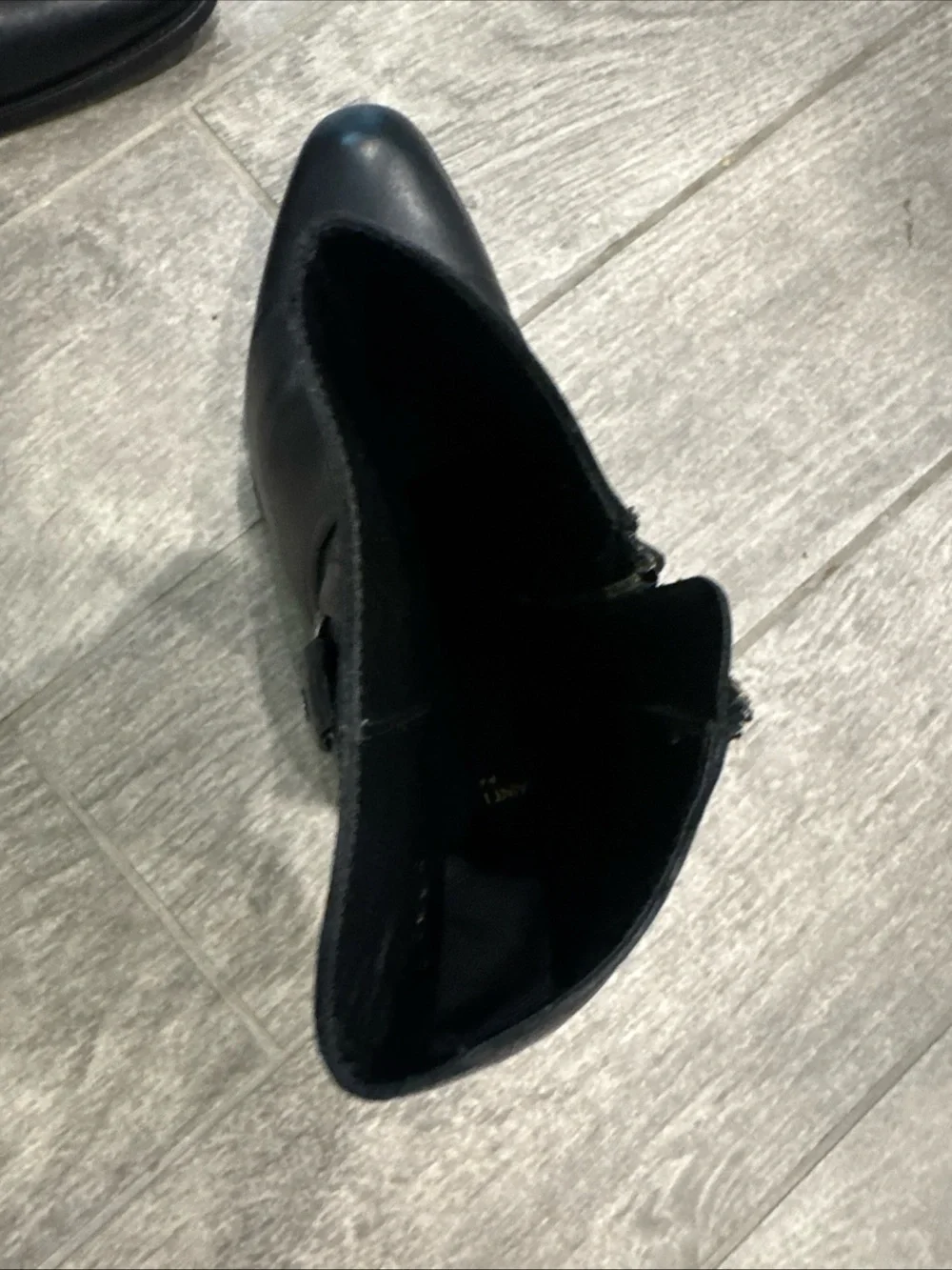 Authentic Yves St Laurent jodhpur ankle boot in smooth calfskin leather